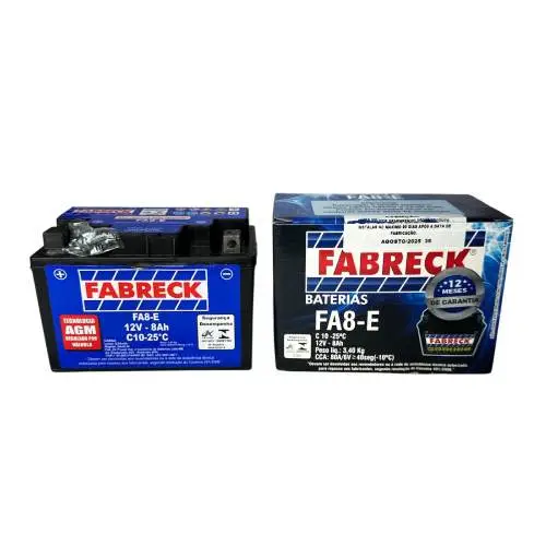 ACUMULADOR FA8E-8Ah CB 500/ NINJA 250/ CBR 600RR/ CBR 900RR/ CBR 1000RR/ FIREBLADE/ SHADOW